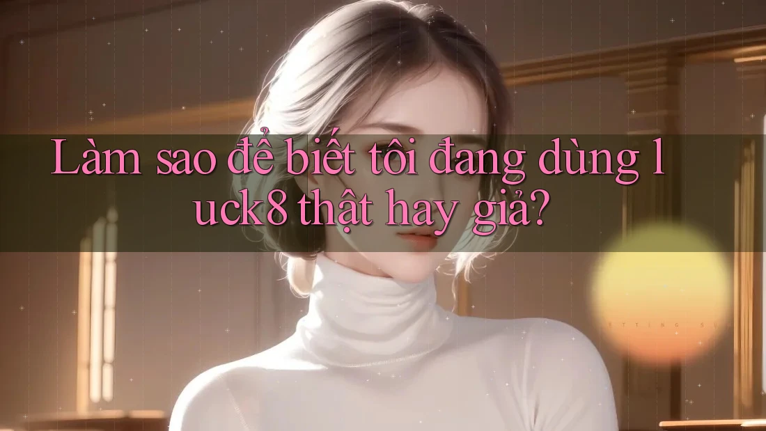 Làm sao để biết tôi đang dùng luck8 thật hay giả? Làm sao để biết tôi đang dùng luck8 thật hay giả?