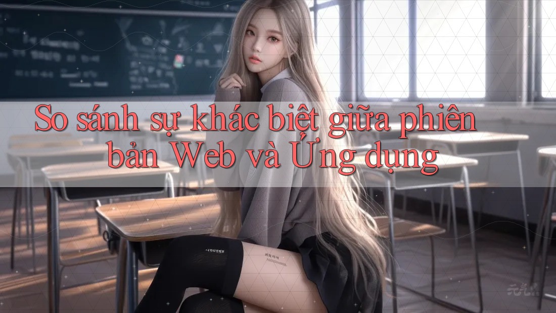 So sánh sự khác biệt giữa phiên bản Web và Ứng dụng